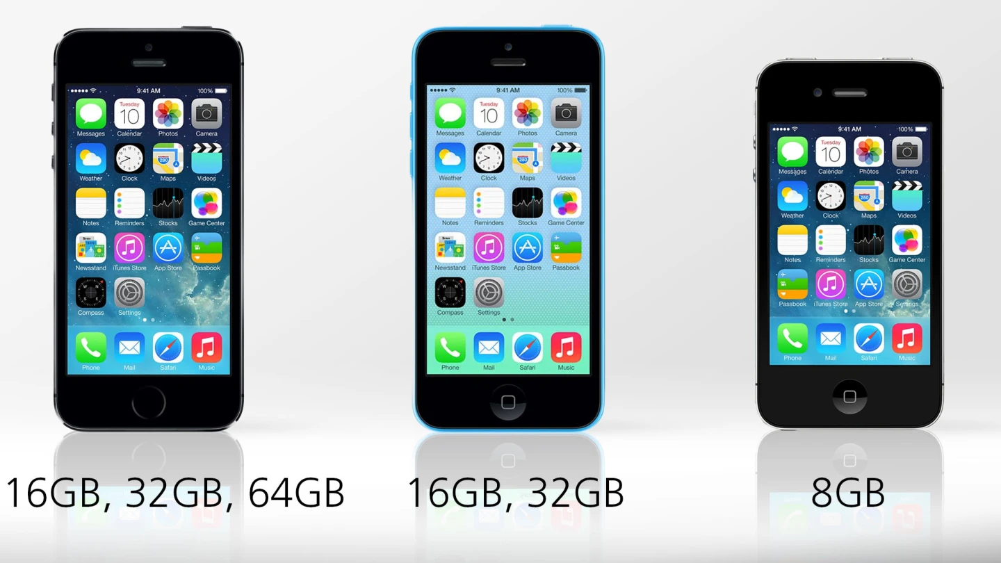 These are the storage options Apple gives you for the current batch of iPhones
