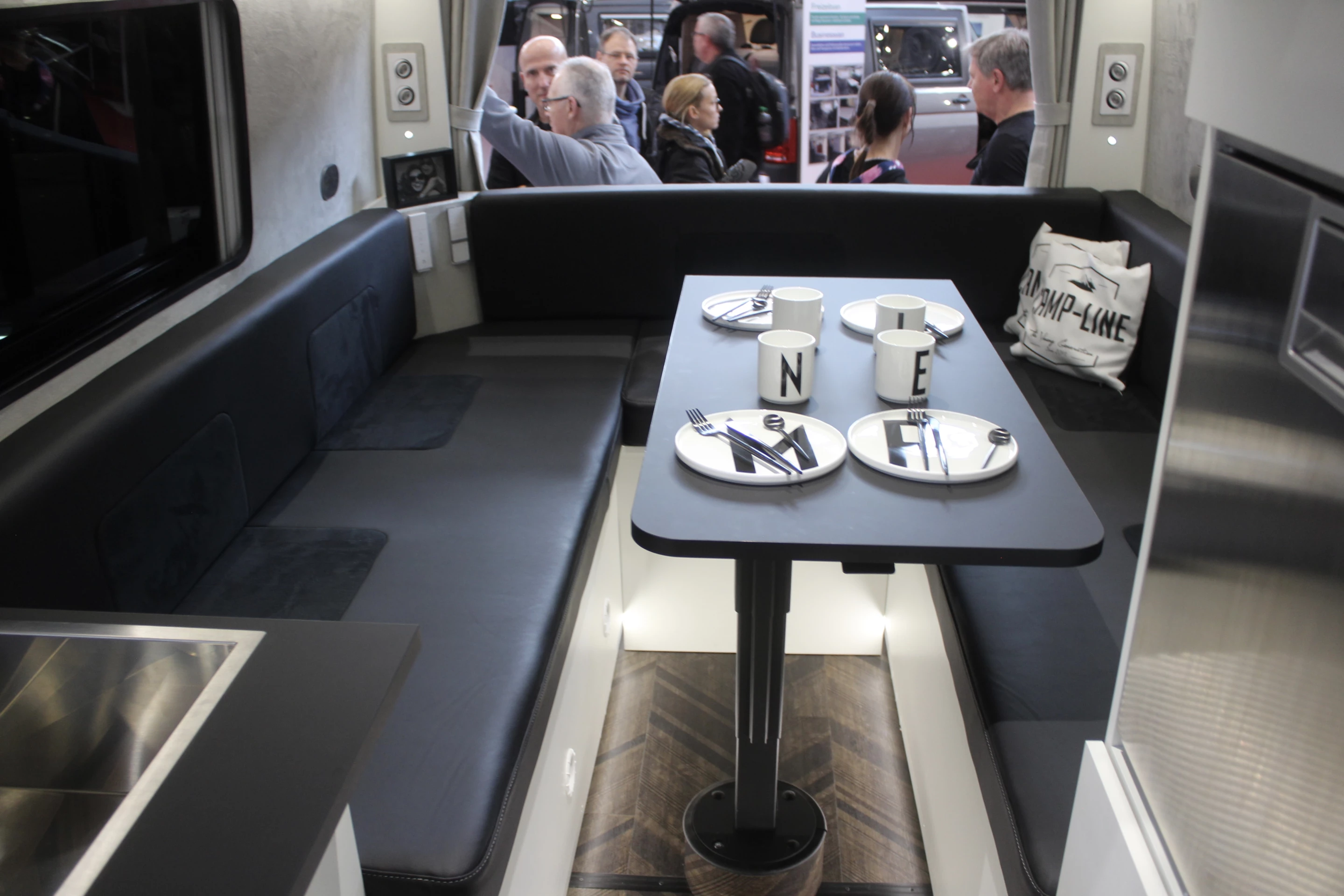 A look at the rear lounge of the Camp-Line Lounge camper van