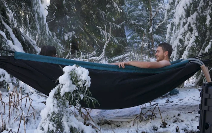 The HydroHammock: a portable hot tub for outdoor relaxation