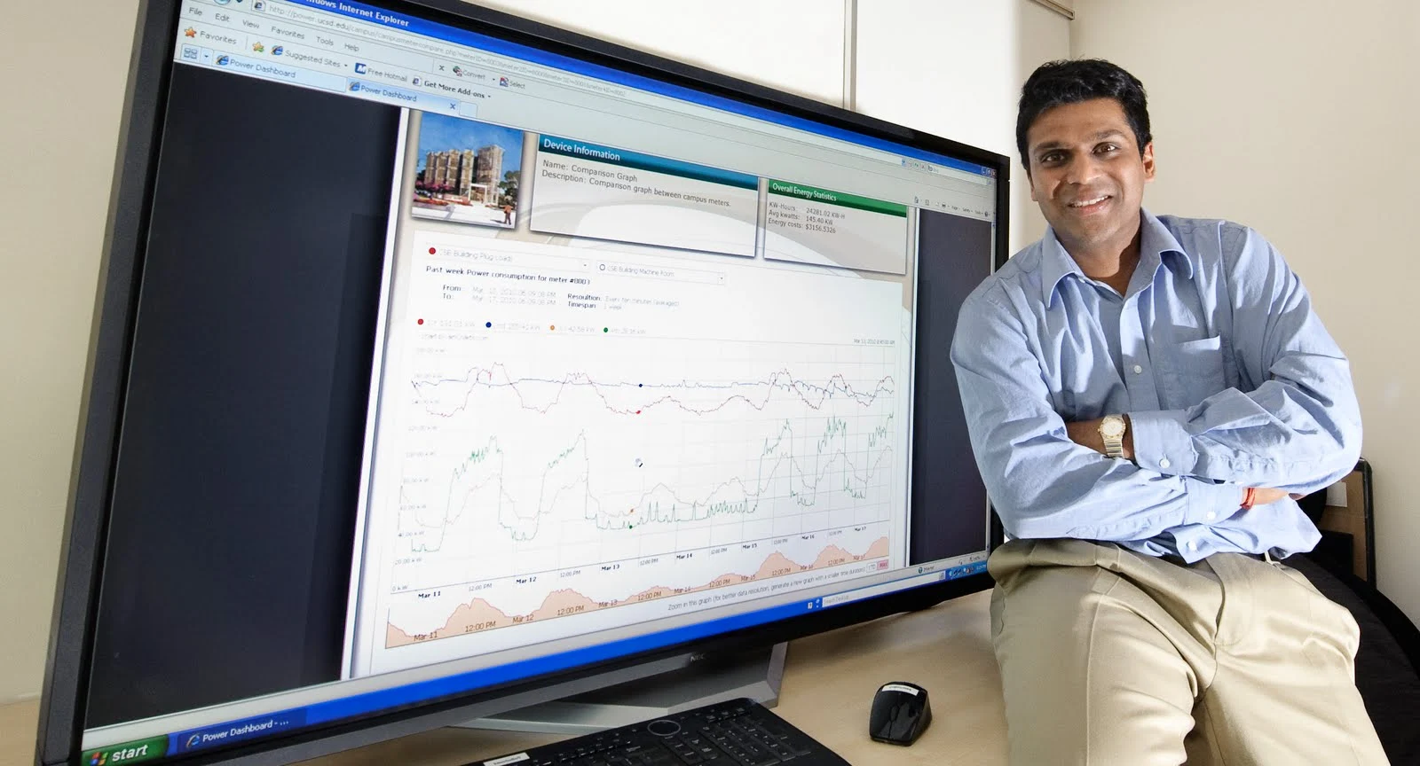 Yuvraj Agarwal, the UC San Diego Research Scientist in the Department of Computer Science and Engineering who developed SleepServer (credit: UC San Diego / Erik Jepsen)