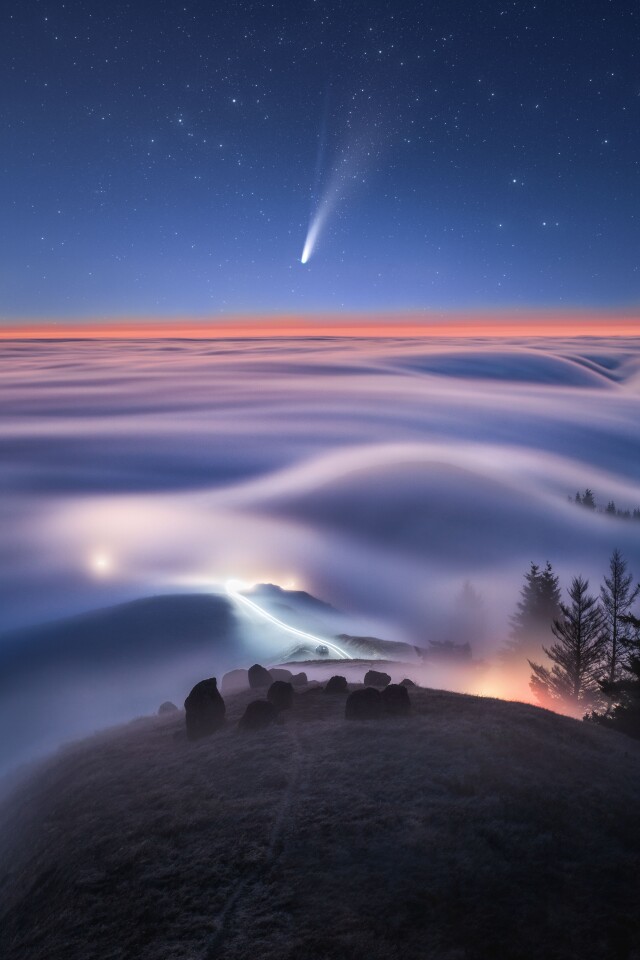 Photograph of the Year. Comet NeoWise Setting. Mt. Tamalpais, Marin, CA, USA