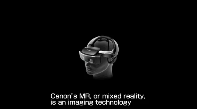 The Canon MR head-mounted display contains two cameras