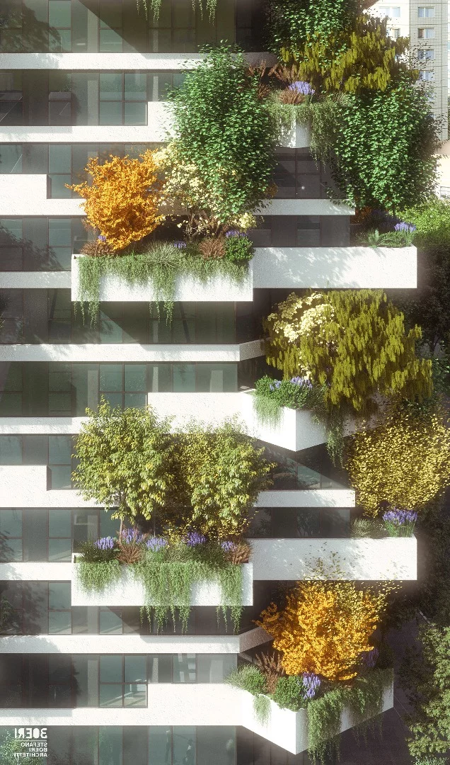 The Vertical Forest of Tirana will host over 3,200 shrubs and bushes, as well as 145 trees