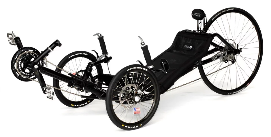 A stock Catrike 700 recumbent tricycle (Photo: Big Cat HPV)