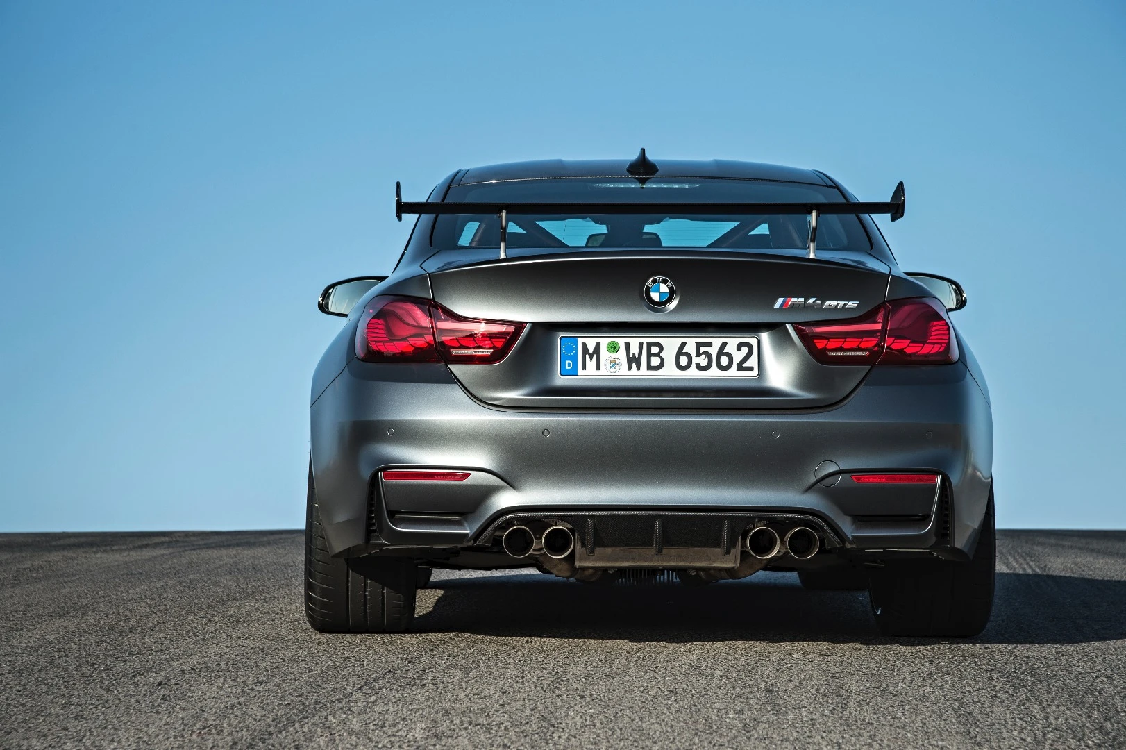 The car's OLED taillights accentuate its width