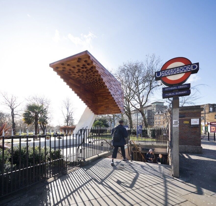 The Bethnal Green Memorial serves as a reminder of one of the worst civilian disasters in modern British history