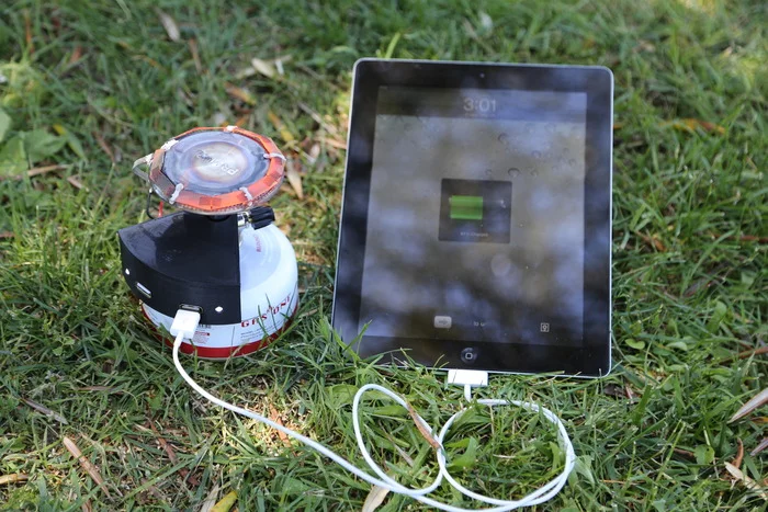 The Halo can charge two USB gadgets at once