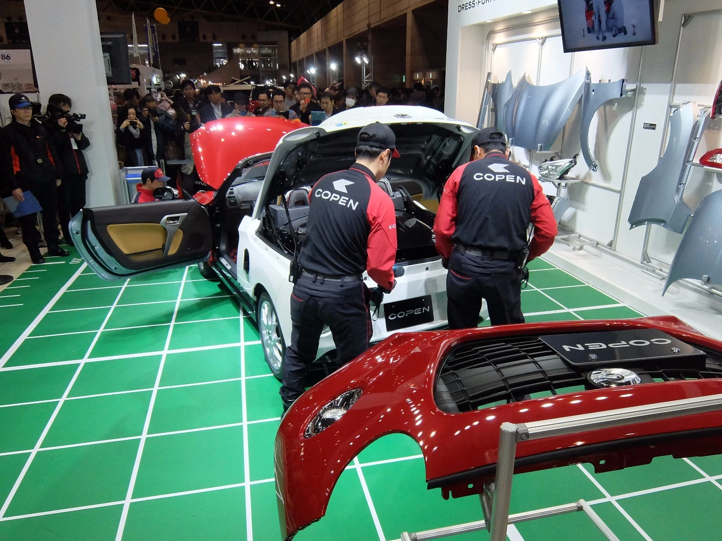 It took four men about 15 minutes to undress and refit the body of this COPEN