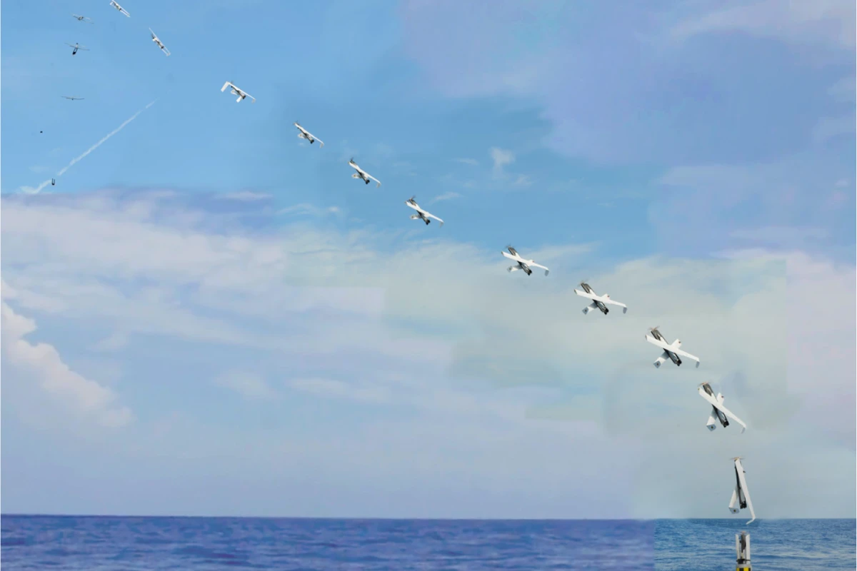 Sequence photo of the launch of the XFC (Photo: NAVSEA-AUTEC)
