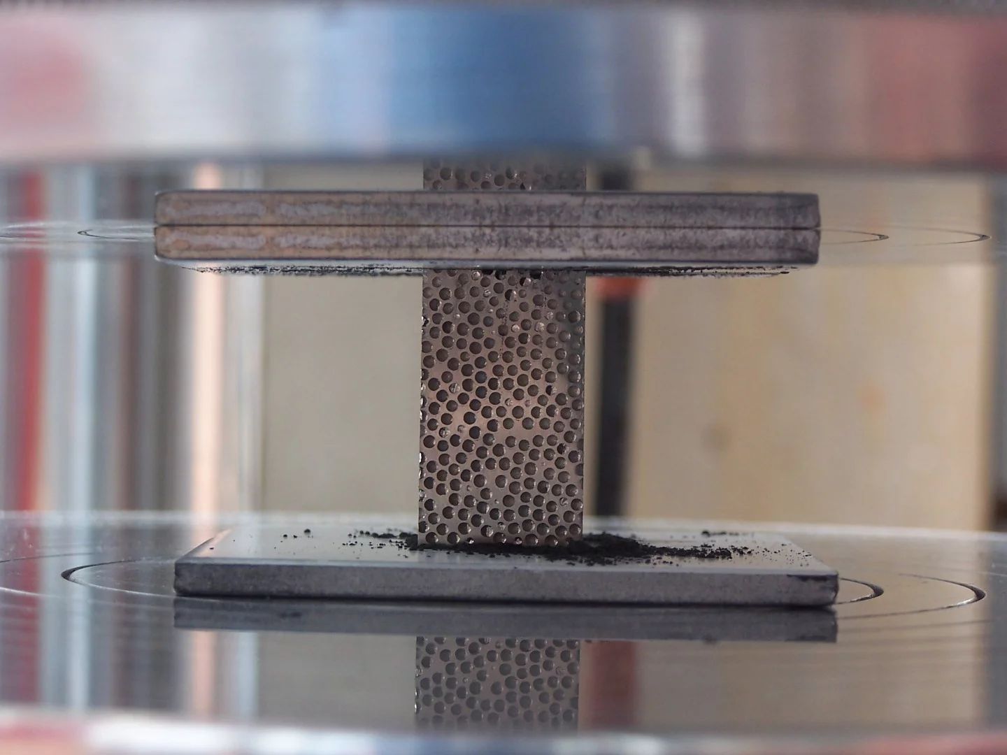 A sample of the composite metal foam developed by Rabiei's research team