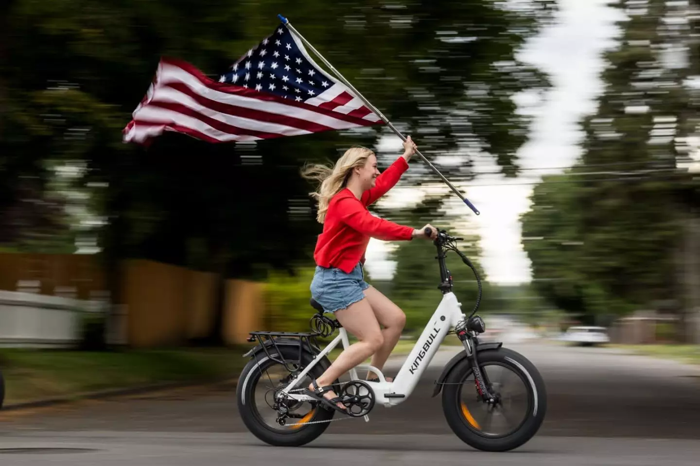 The bike is designed for rider comfort and ease of use.