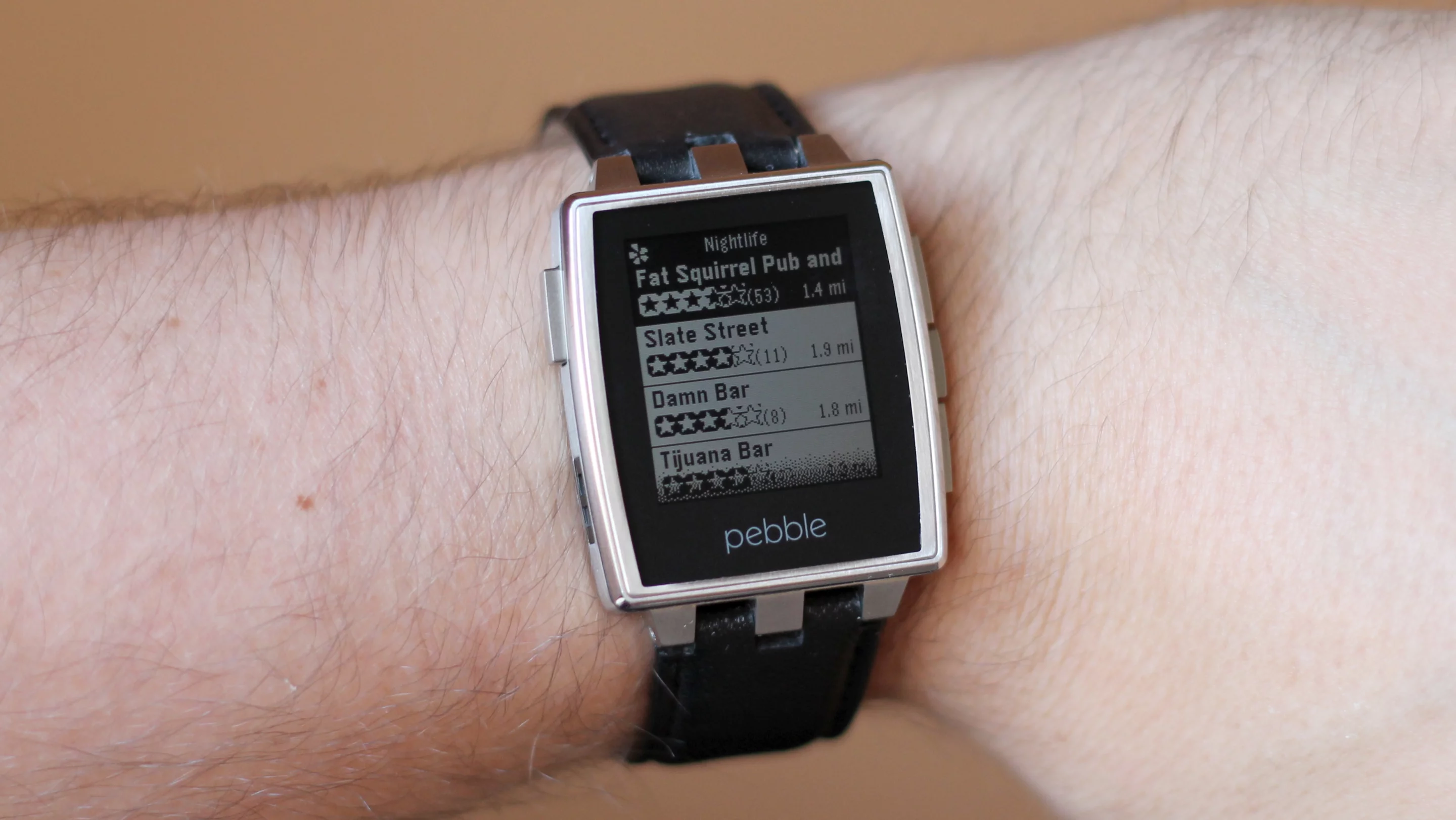 The Yelp app makes it easy to find local restaurants or night spots