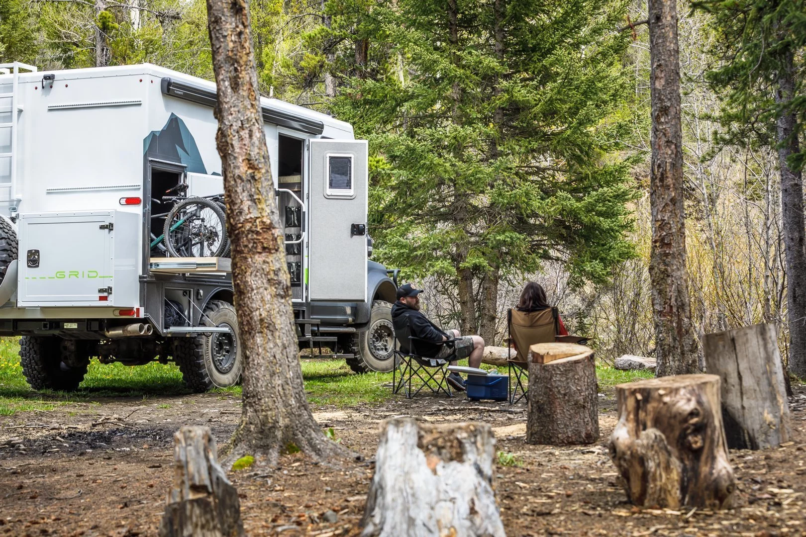 The Wilderness Vans Grid makes a comfy base camp for muscle-powered backcountry adventures
