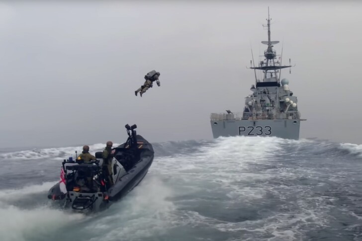 The UK's Royal Marines put the Gravity jet suit to "very successful" use in ship boarding demo exercises