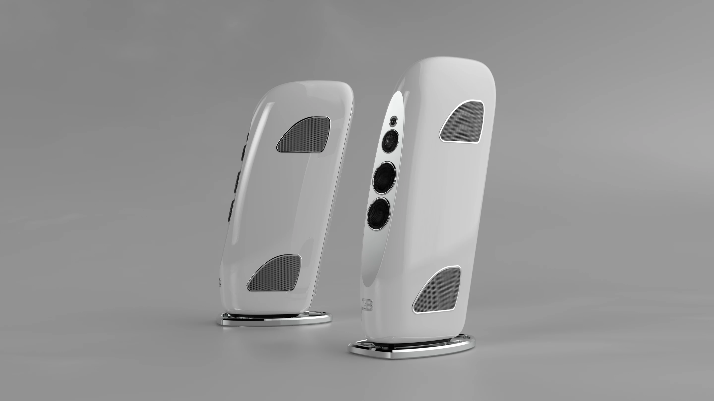 The Bugatti/Tidal Royale series launches with limited black or white edition loudspeakers