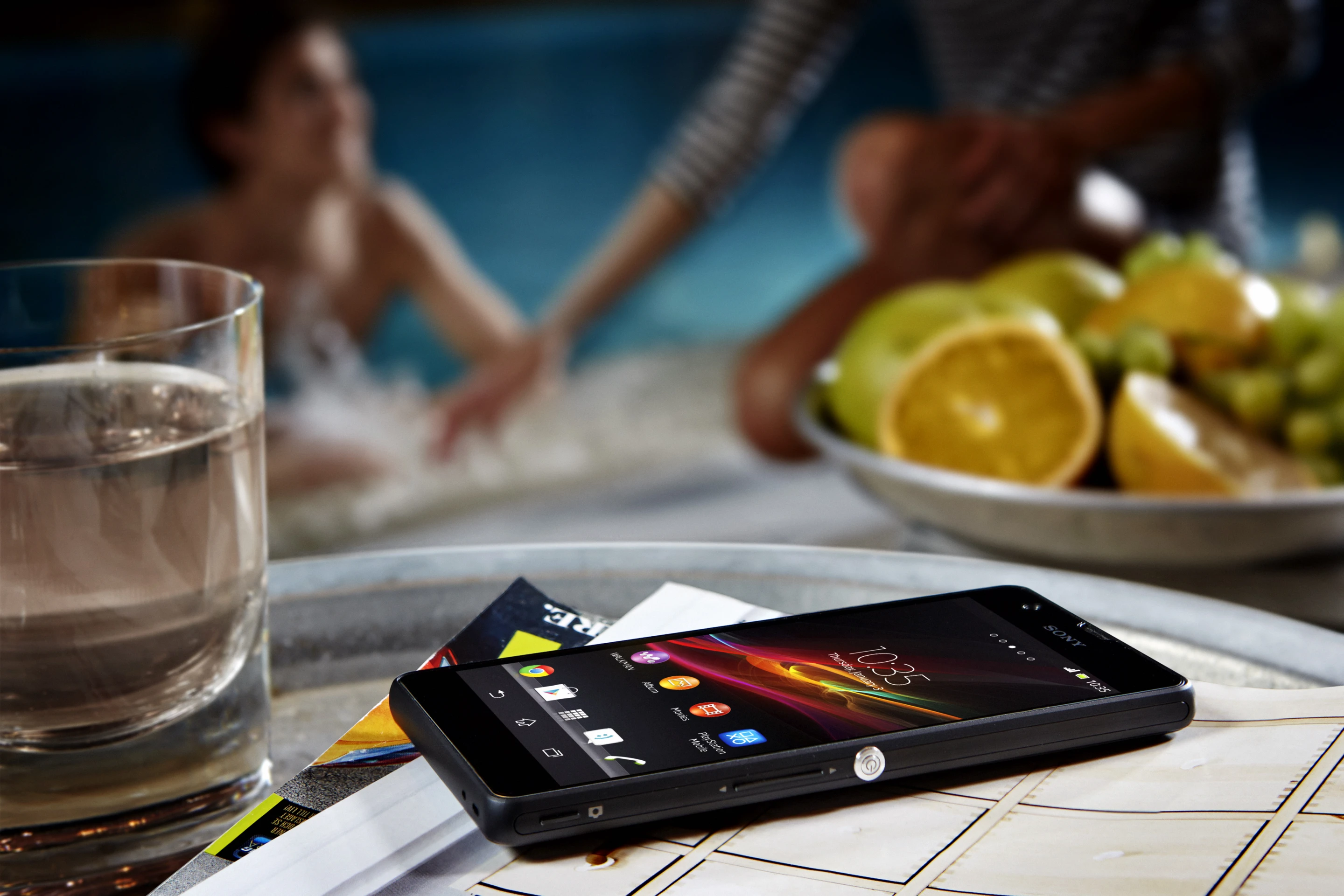 The Xperia ZR is intended for users who don't want to worry about a bit of splashing at poolside