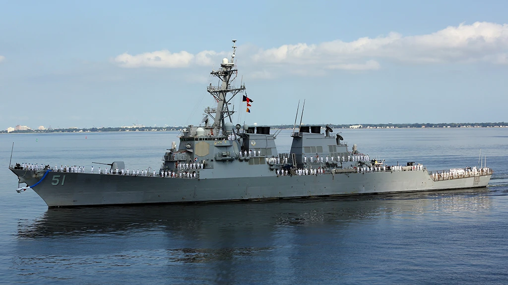 Retrofitting engines on existing Navy ships, like the USS Arleigh Burke pictured here, with RDE technology could improve fuel efficiency (Image: U.S. Navy/Mass Communication Specialist 1st Class Tommy Lamkin)