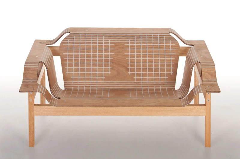 Skin is a flat pack armchair that still has curves thanks to Stratflex technology