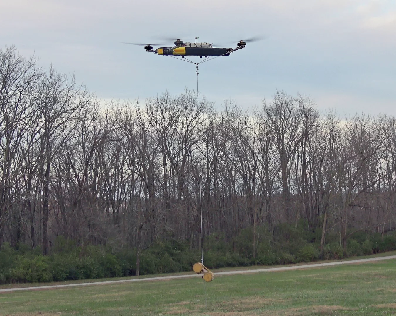 The Dauntless UAV can be remotely piloted by one person, or it can fly autonomously, following a preprogrammed set of GPS waypoints