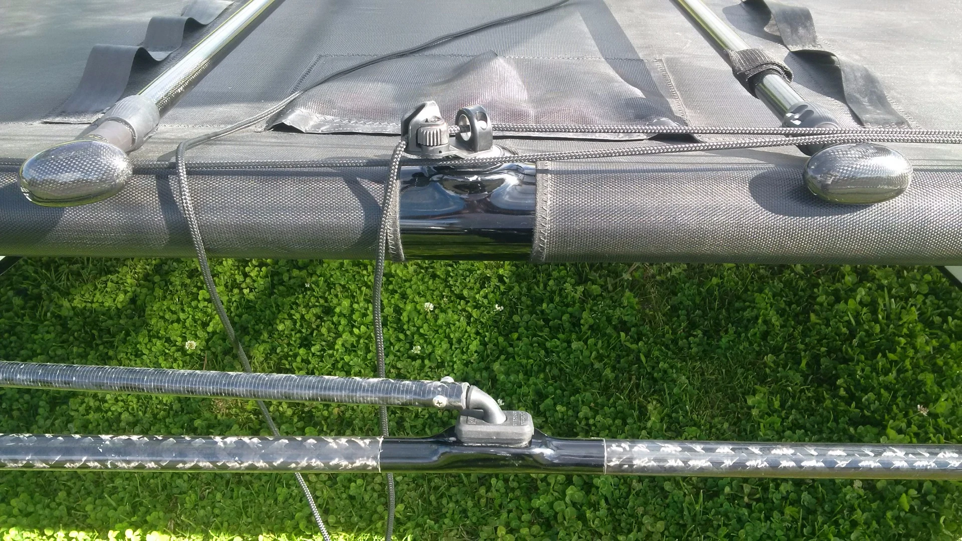 A look at the steering system on the twin-hull Wave Chaser catamaran