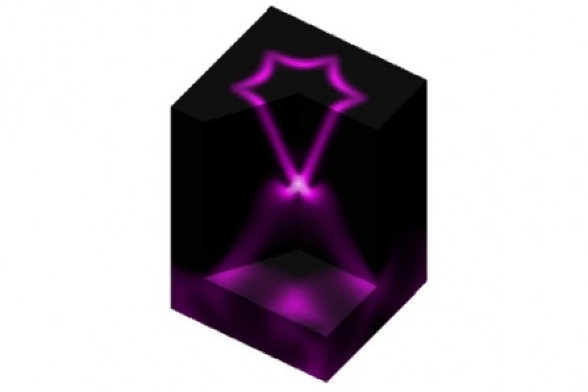 Surface electron band structure of bismuth telluride. (Credit: Image courtesy of Yulin Chen and Z. X. Shen)