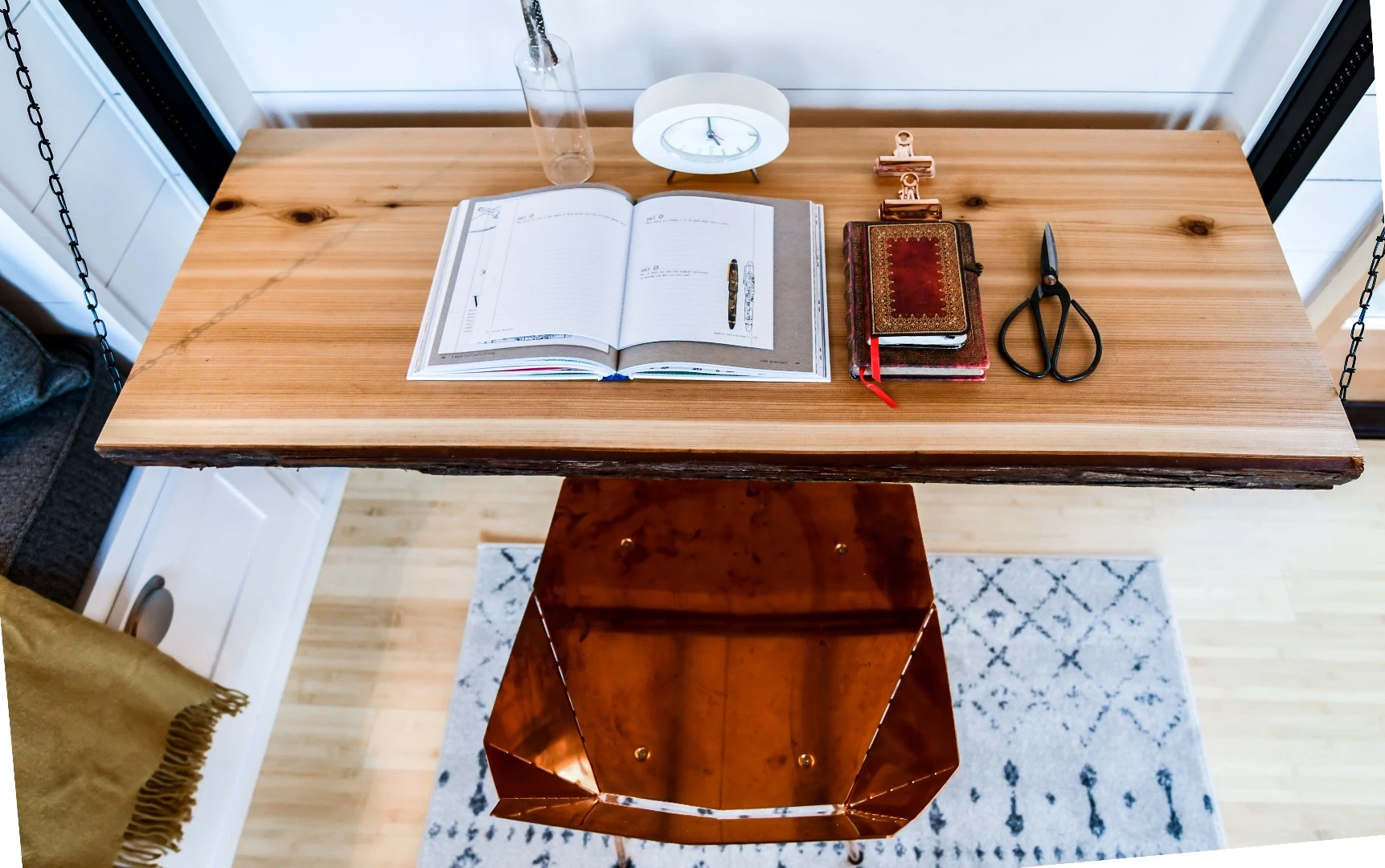 The Urban Payette with Elevator Bed has a neat drop-down desk that also serves as the motorized bed's headboard