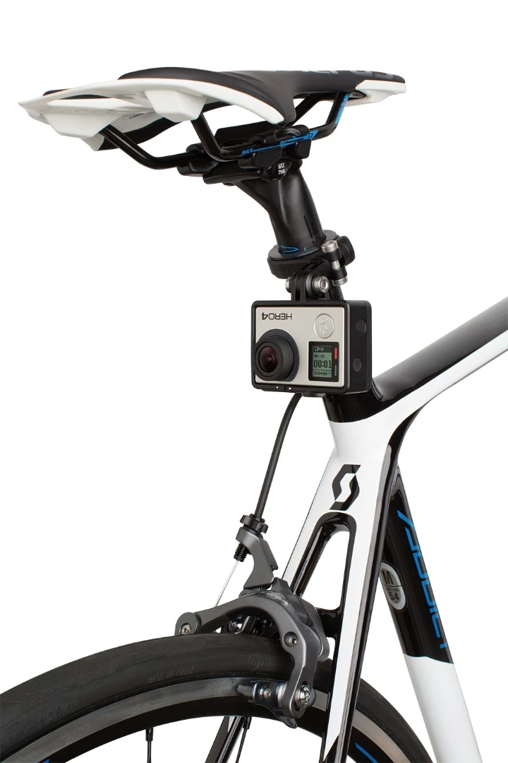 The rotational head on the Pro Handlebar mount lets you use it as a seat mount