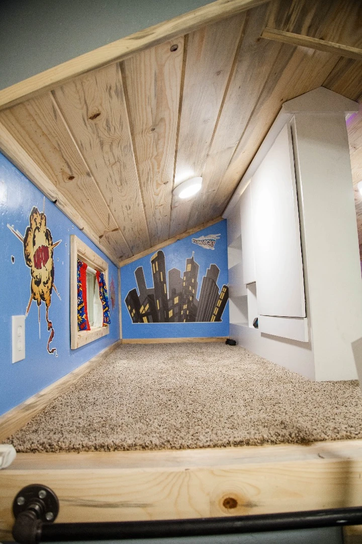One half of the kids split loft in the Brown Bear