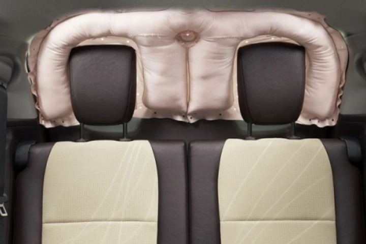 Toyota rear-window curtain shield airbag