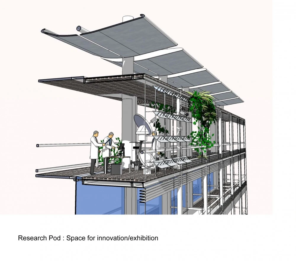 The EcoWall will be used as a green architecture research lab (Image: Axelrod-Grobman Architects)