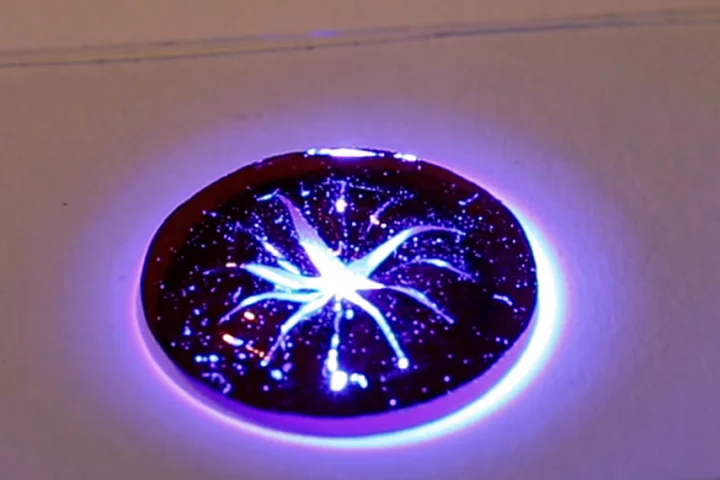 The artificial iris is made from a light-sensitive polymer