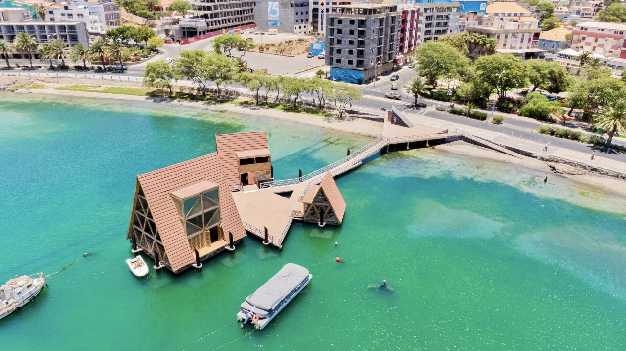 The Floating Music Hub measures 779 sq m (roughly 8,400 sq ft)