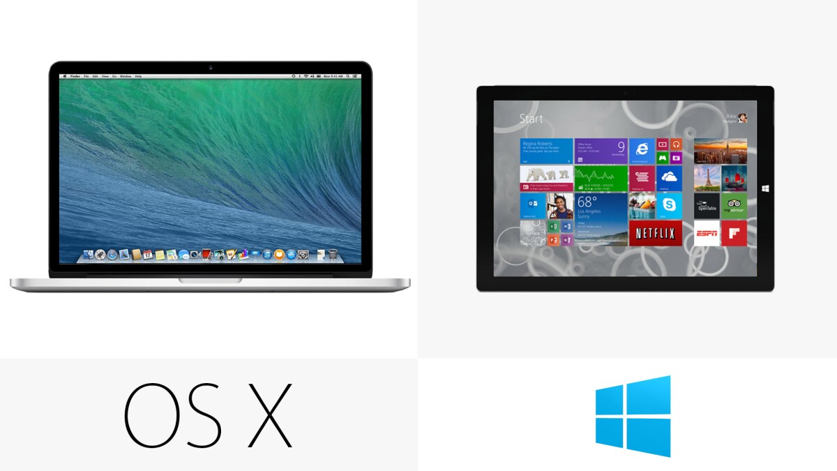It's OS X (currently Mavericks) vs. Windows 8.1 Pro