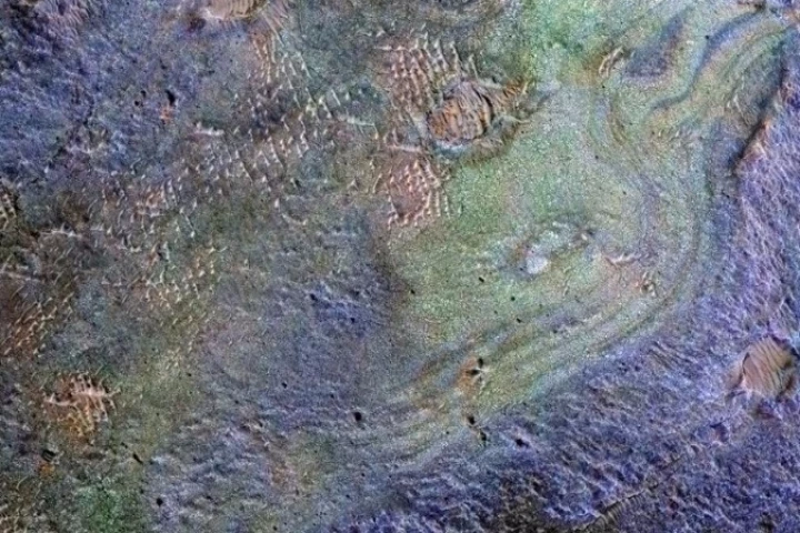The Nili Fossae plains region on Mars, captured by the Mars Reconnaissance Orbiter