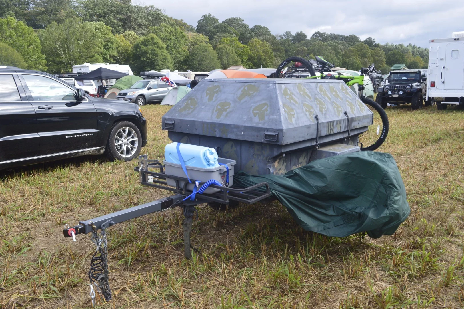 We spotted this "punishing" trailer in the camping area/parking lot