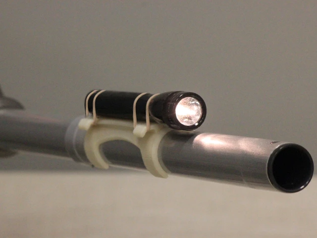 A 3D-printed flashlight mount is one of two printable designs released by Hoover