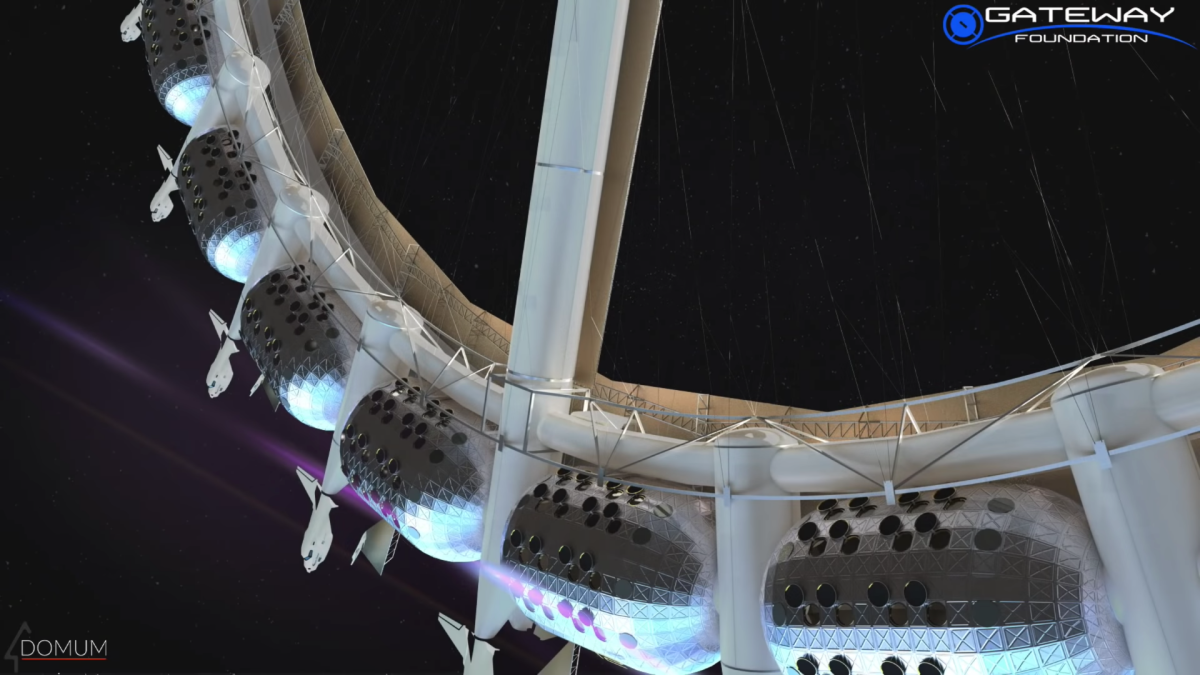 Rotating the station faster would produce more artificial gravity