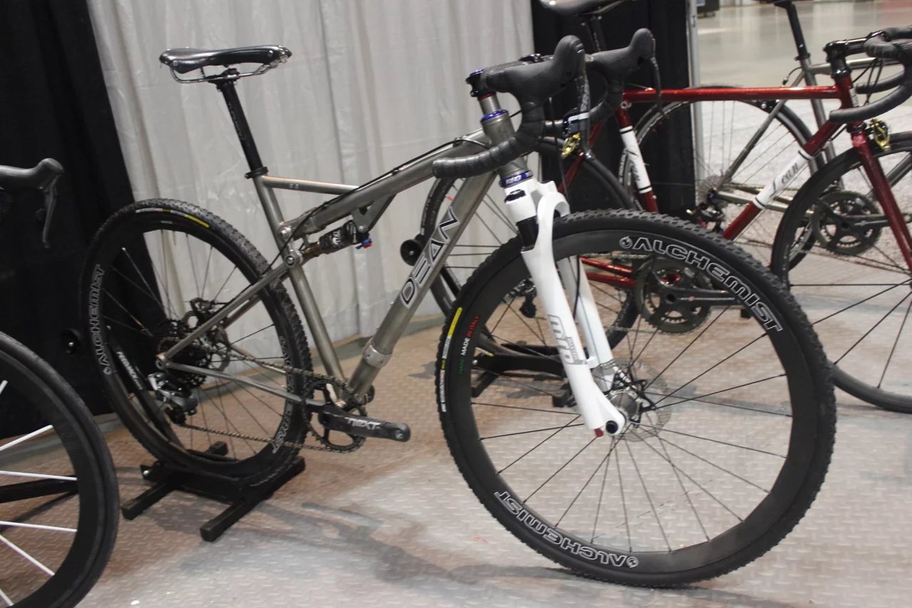 A folding titanium cross bike, by Dean Bikes