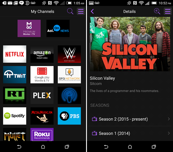 Roku app on Android