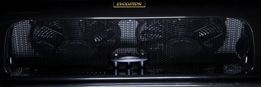 Ultima Evolution cooling fans in a new position with twice the output for better cooling