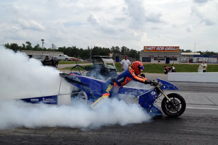 The Lawless Electric Rocket drag bike recently achieved a National Electric Drag Racing Association record run of 6.94 seconds at 201.37 mph over a quarter mile from a standing start