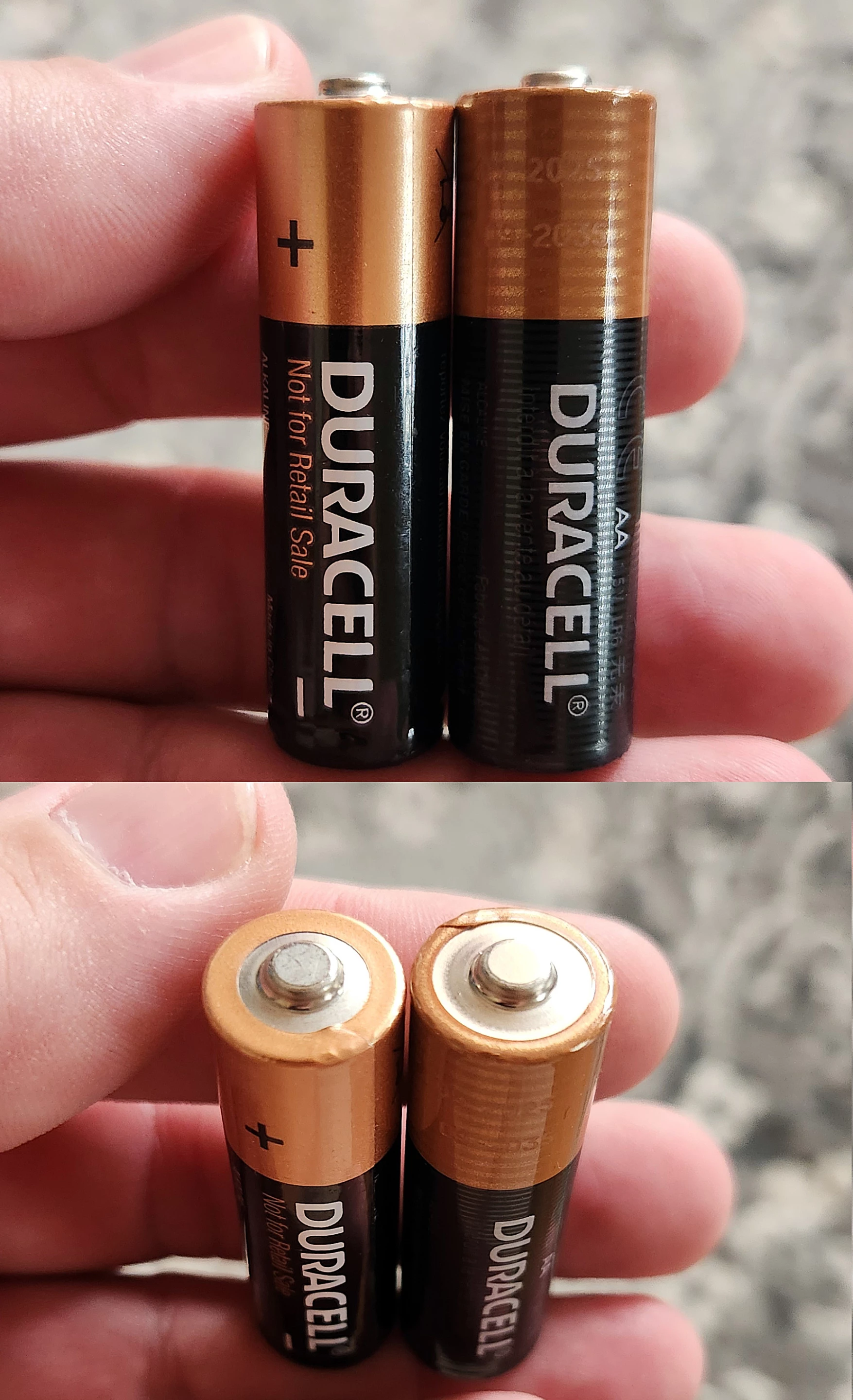 Can you guess which one is a genuine "Coppertop" battery?