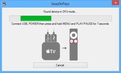 Apple TV found in DFU mode