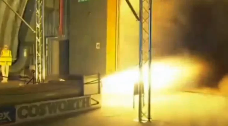 Today's test firing of the hybrid rocket system