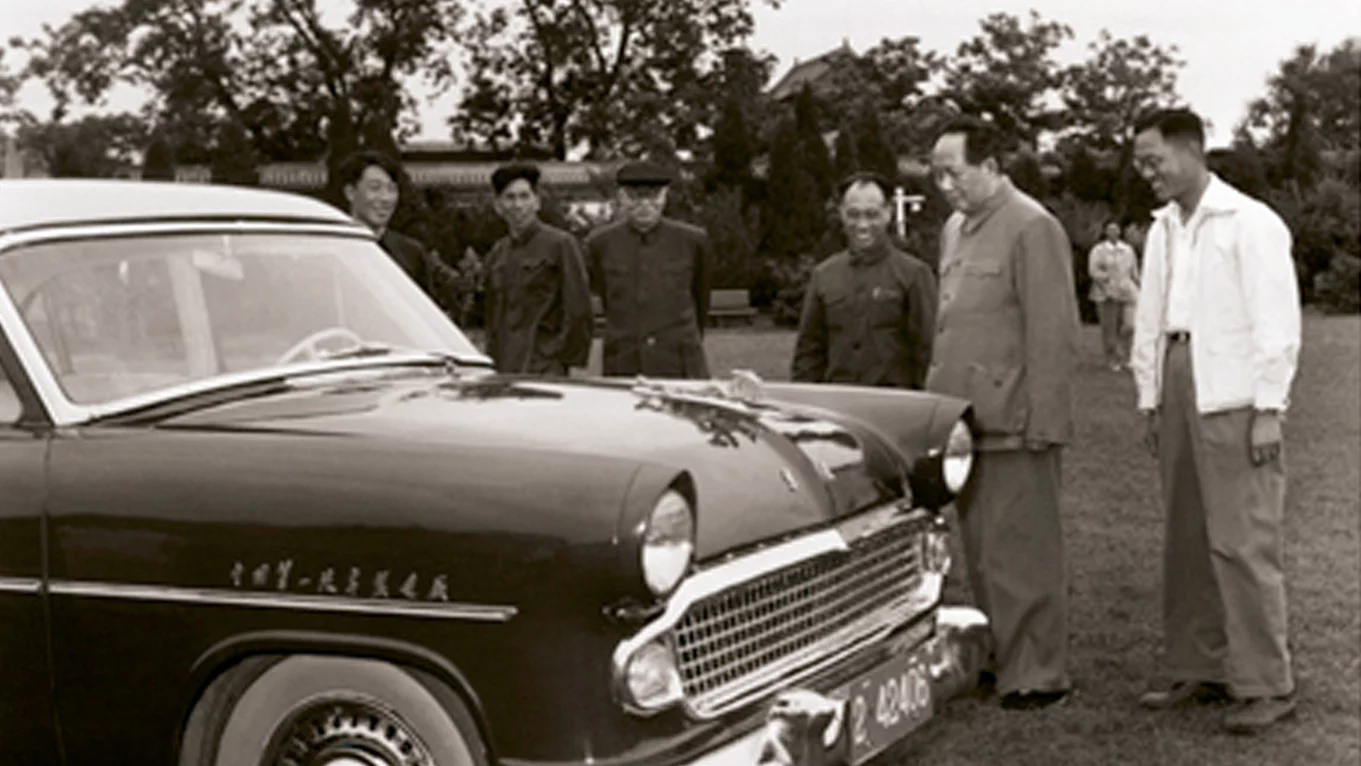 Chairman Mao inspects China's first automobile in 1959 - 50 years later, China became the world's largest auto maker
