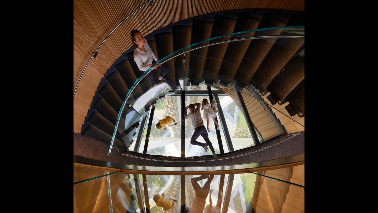 The Century Project at the Space Needle involved the addition of a new glass floor, a new observation deck, and a totally refurbished interior