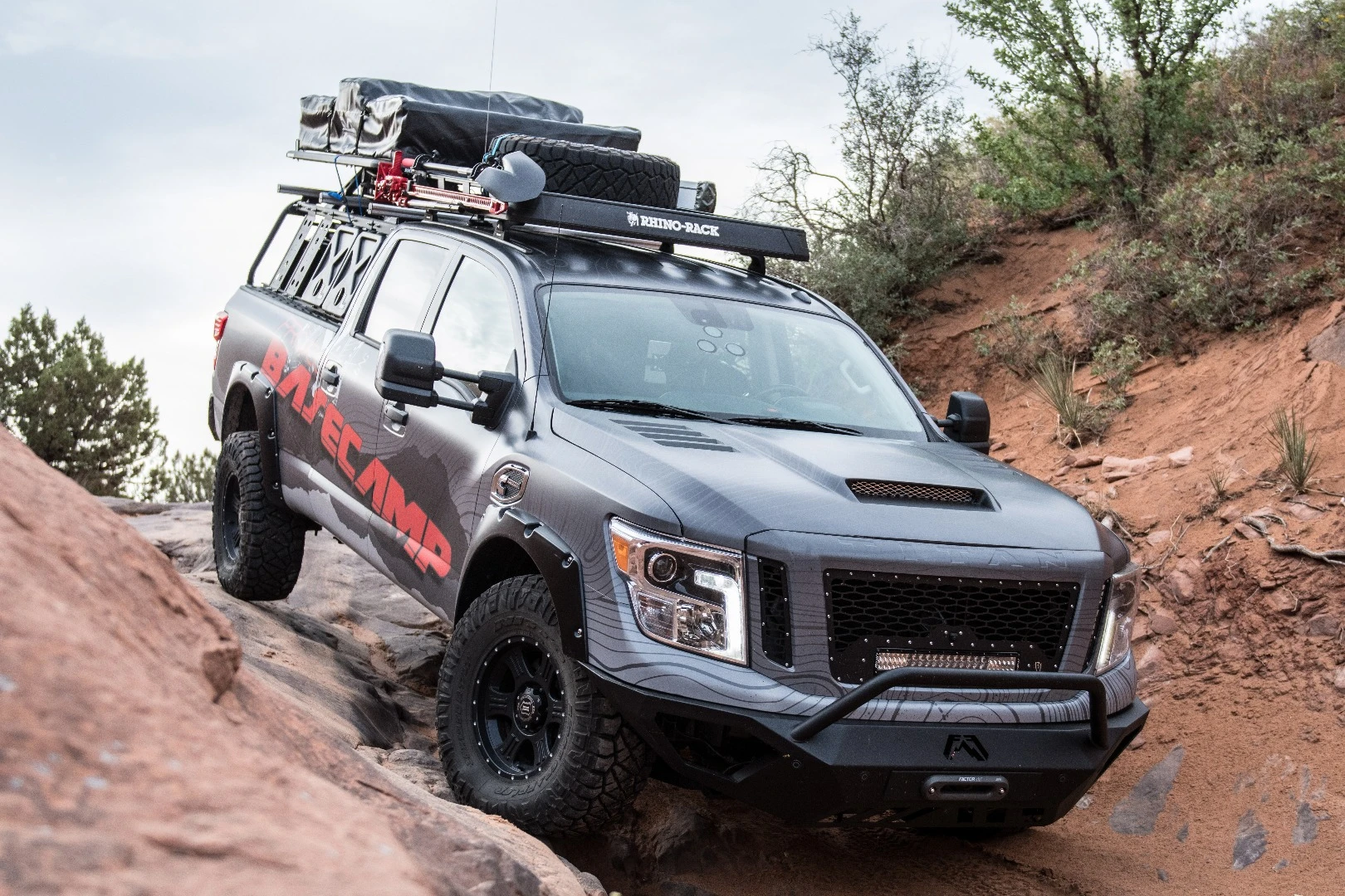 A winch and quick-release straps will help pull the Titan XD out of tough spots