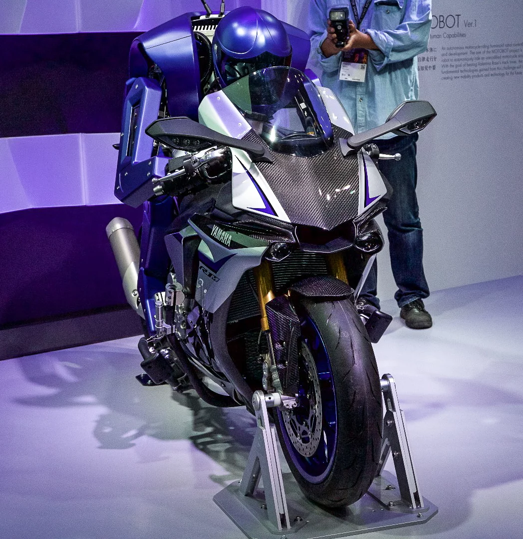 Yamaha's Motobot on display at the Tokyo Motor Show
