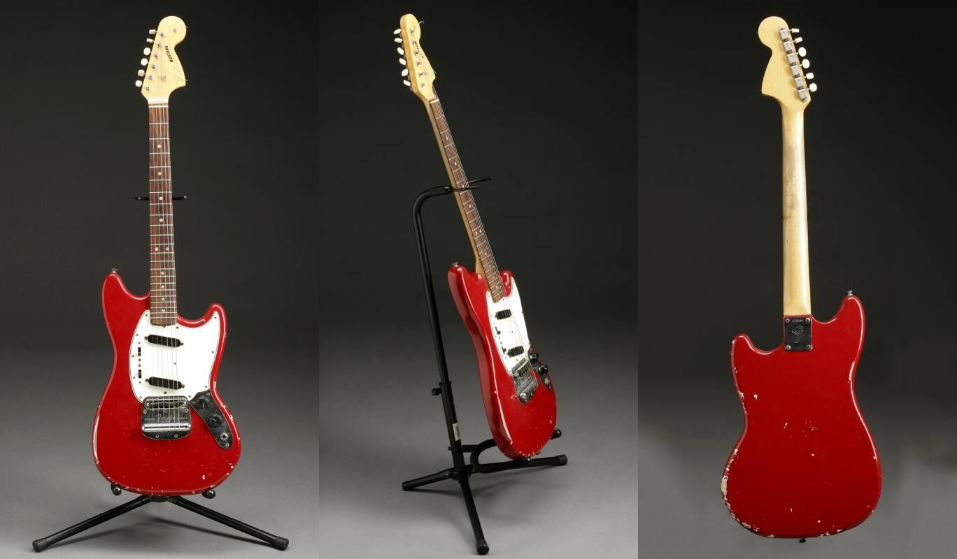 This 1966 Red Fender Mustang was used by Hendrix on his 1966 album "Axis: Bold as Love" and his 1967 album "Electric Ladyland." It sold for $490,000 at a Juliens auction on 27 April, 2007