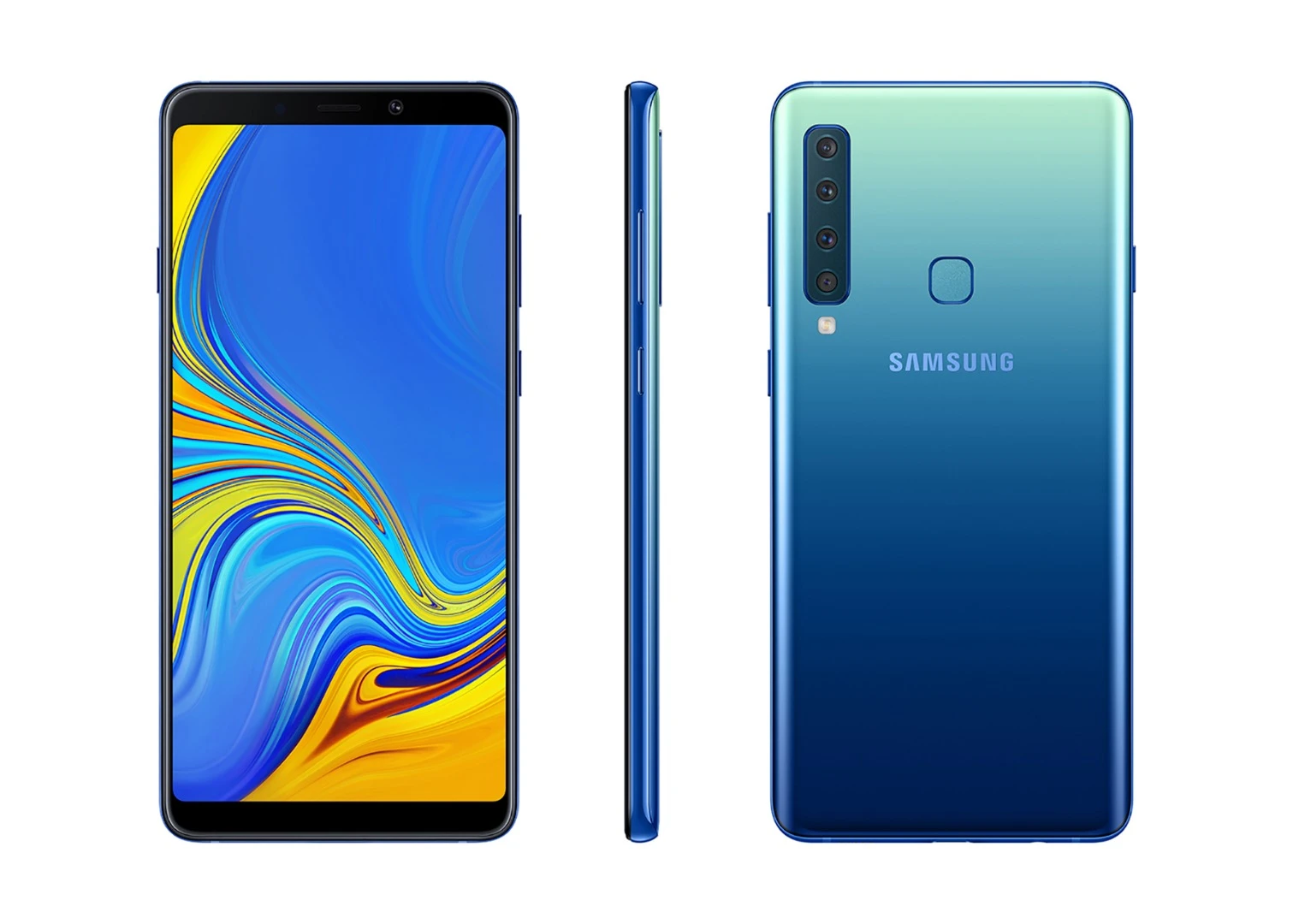 The Samsung Galaxy A9 comes in a choice of four colors, including Lemonade Blue